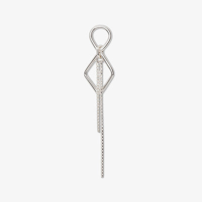 Sleek Threader Chain Design Silver Earrings - Tweov Jewels