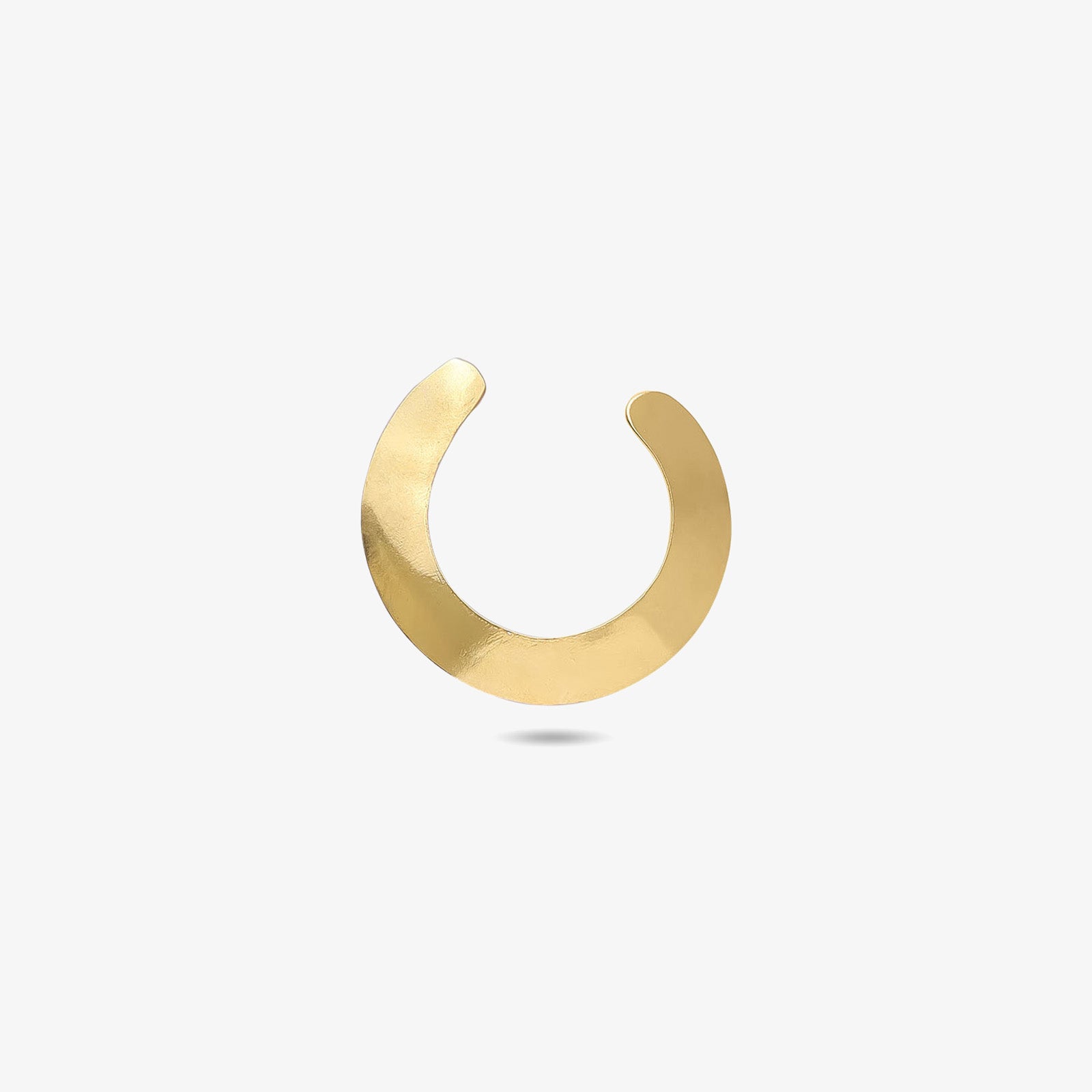 Pure Silver Earrings - Stylish Gold Finish C-Hoops - Tweov Jewels