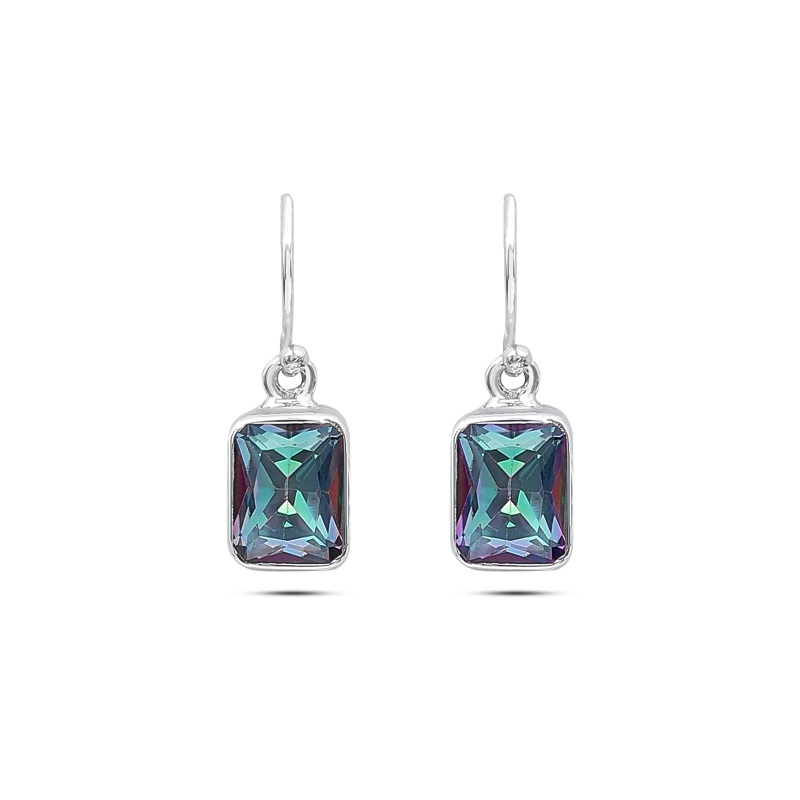 Pure 925 Silver Earrings - Prism of Rainbow Radiance - Tweov Jewels