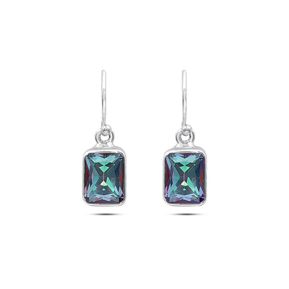 Pure 925 Silver Earrings - Prism of Rainbow Radiance - Tweov Jewels