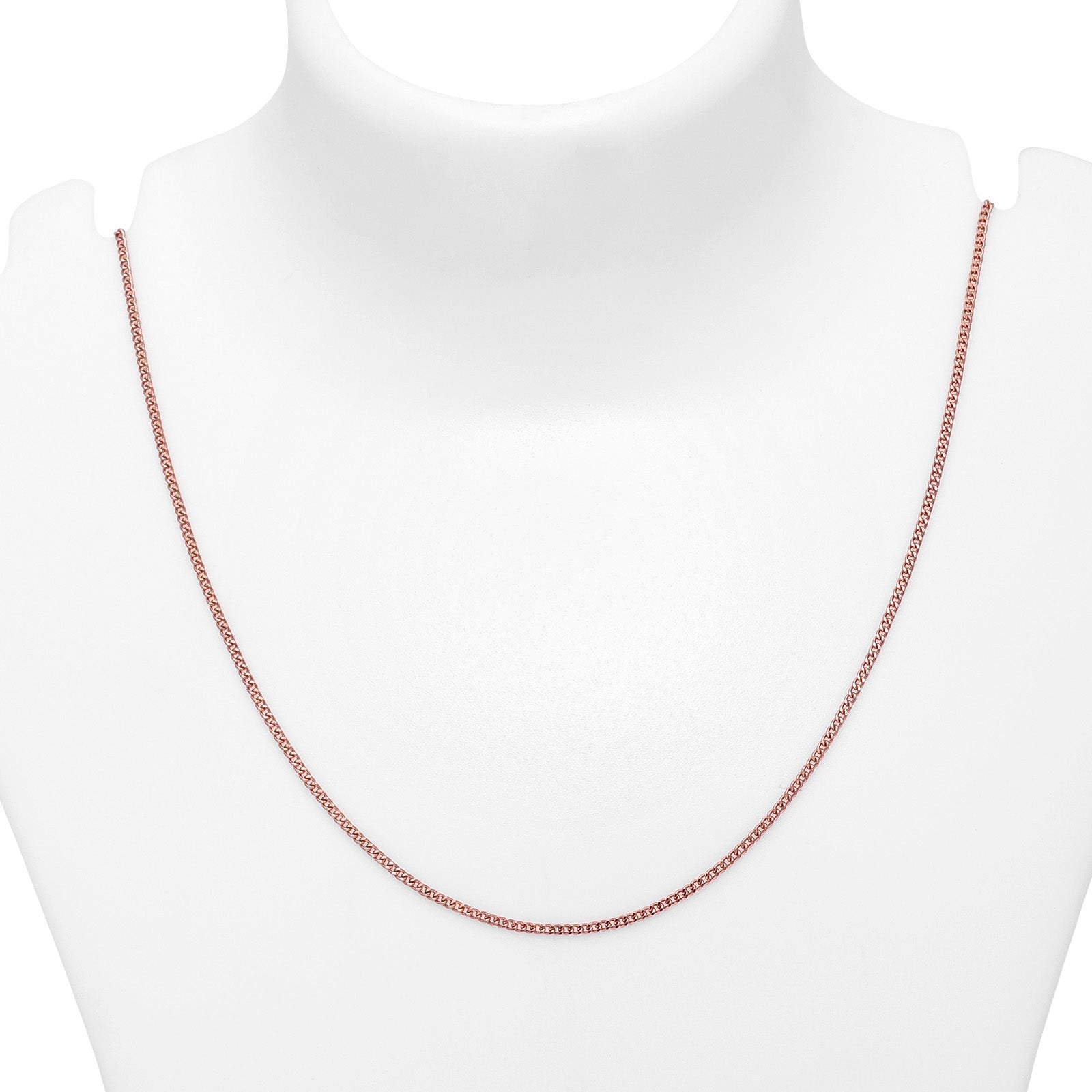 Pure 925 Silver Chain - Coral Glow Cuban Link Design - Tweov Jewels