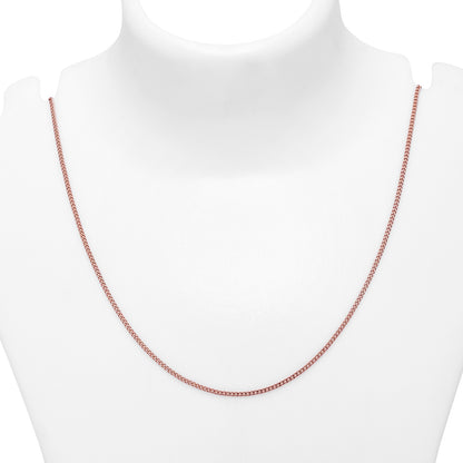 Pure 925 Silver Chain - Coral Glow Cuban Link Design - Tweov Jewels