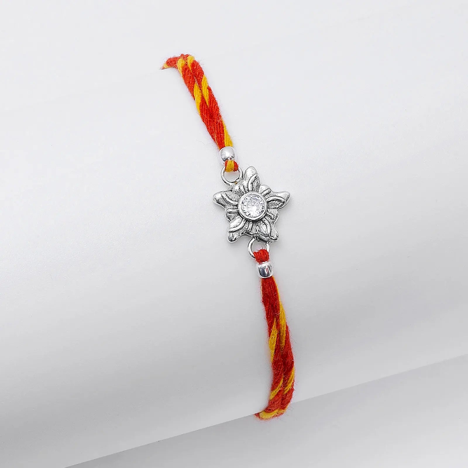 Star Design Silver Rakhi for Brother - Tweov Jewels