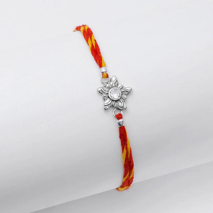 Star Design Silver Rakhi for Brother - Tweov Jewels