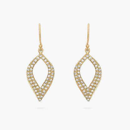 Pure Silver Gold Earrings Odyssey of Cubic Zircon - Tweov Jewels