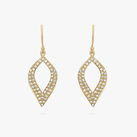 Pure Silver Gold Earrings Odyssey of Cubic Zircon - Tweov Jewels