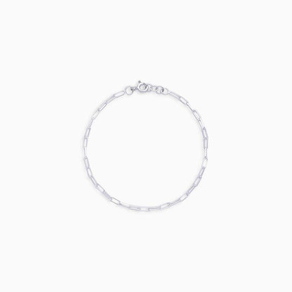 Flat Interlinked 925 Sterling Silver Chain Bracelet Design - Tweov Jewels