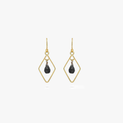 Contemporary Gold Oynx Model Earrings - Tweov Jewels