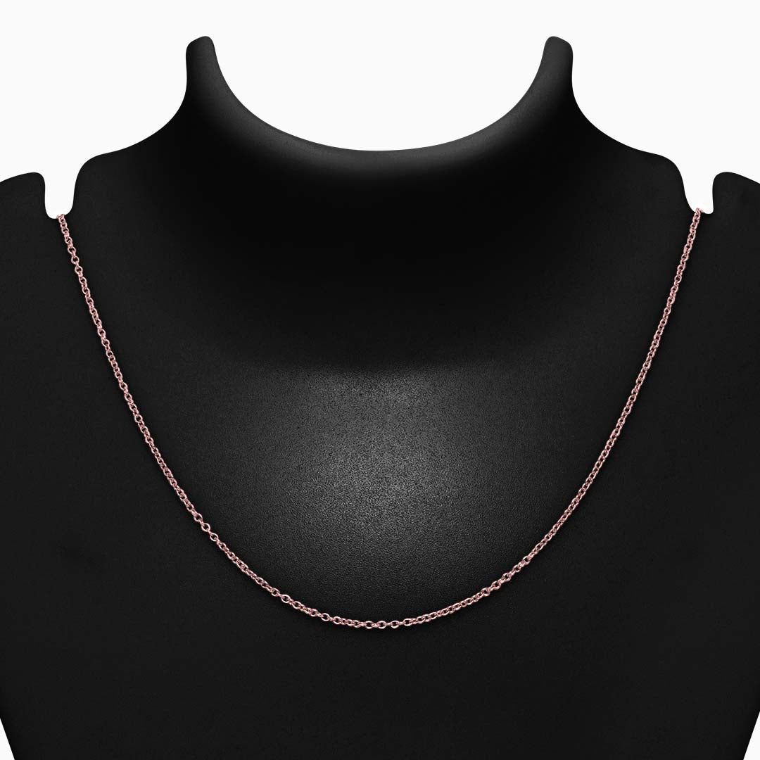 Pure 925 Silver Chain - Rose Gold ROLO Chain For Women - Tweov Jewels