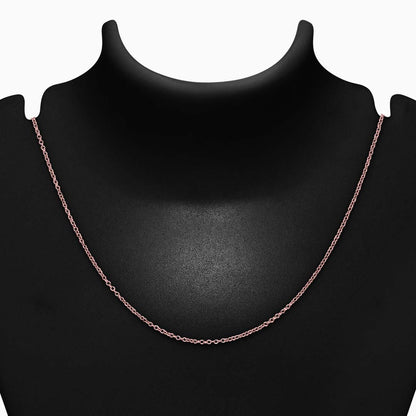 Pure 925 Silver Chain - Rose Gold ROLO Chain For Women - Tweov Jewels