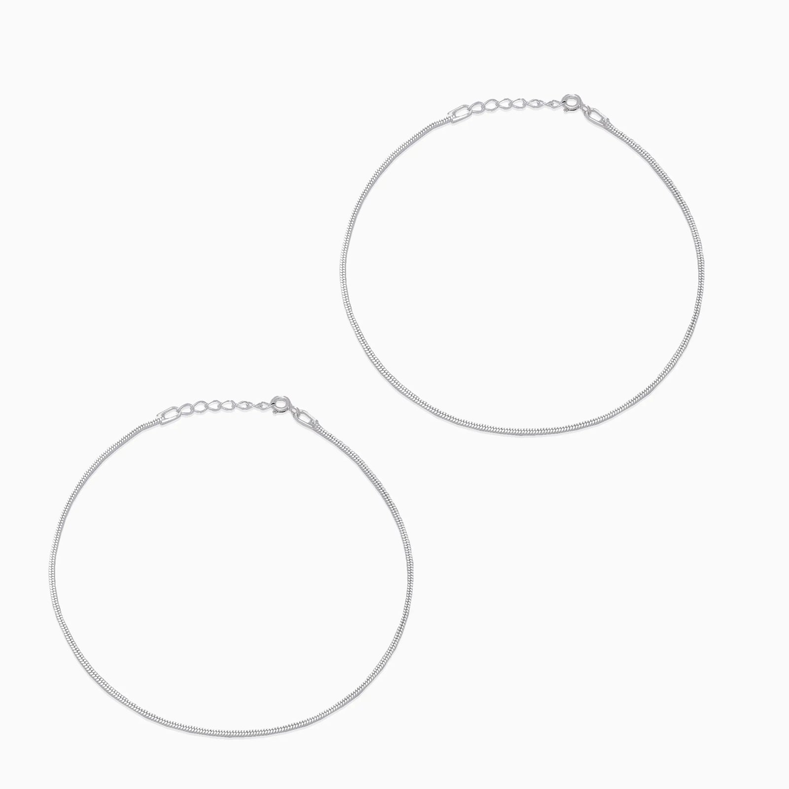 Premium Silver Snake Chain Anklet