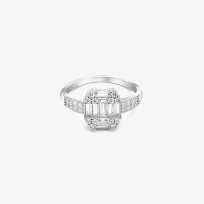 CZ Baguette Cluster Ring for Women - Tweov Jewels