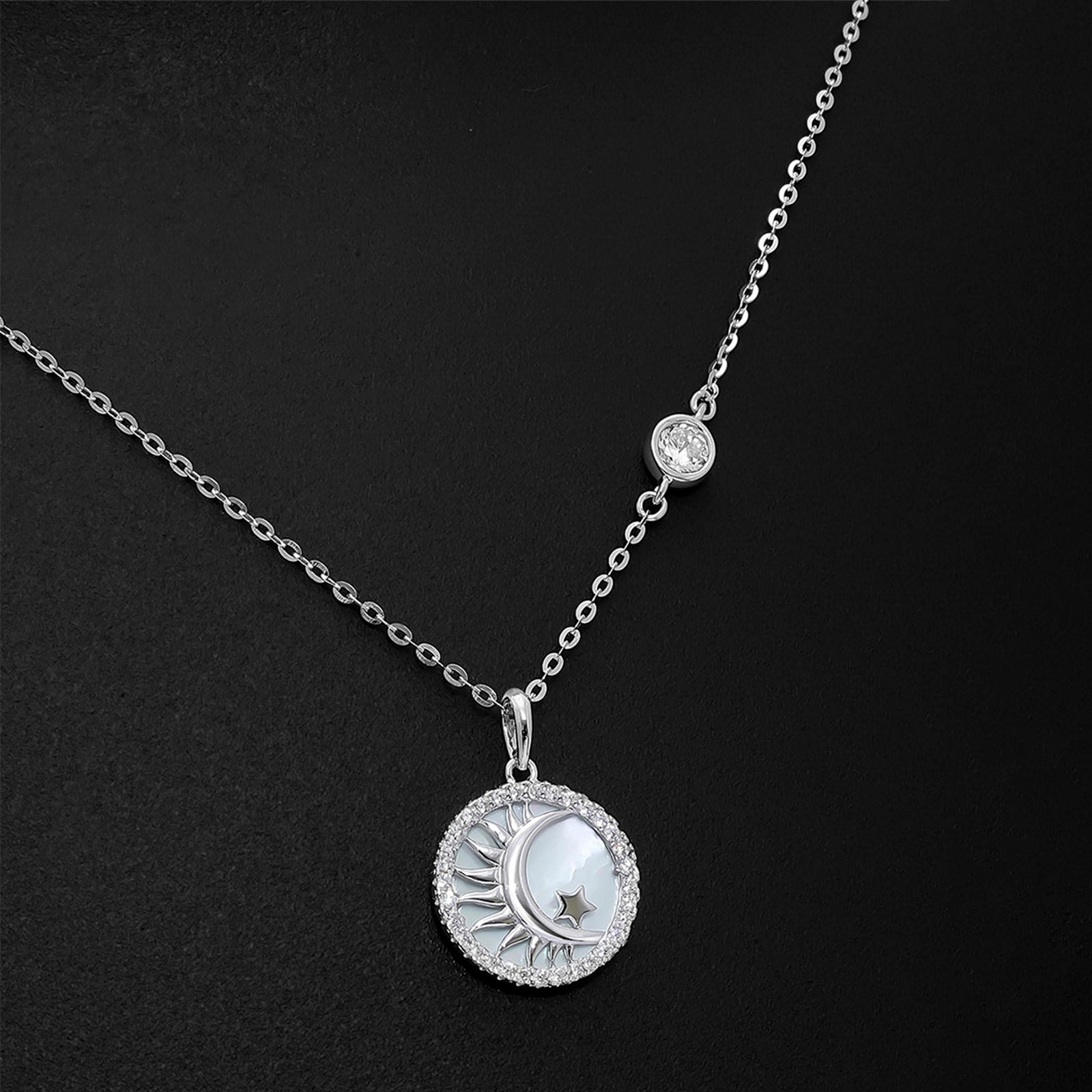 Celestial Moon & Star Pendant Necklace