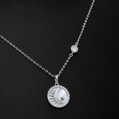 Celestial Moon & Star Pendant Necklace