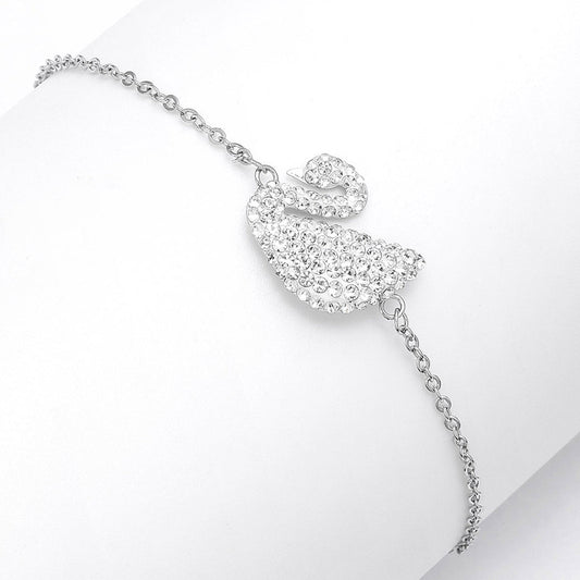 Swan Design Silver Bracelet - Tweov Jewels