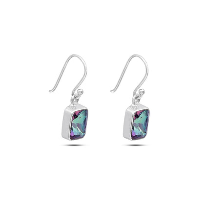 Pure 925 Silver Earrings - Prism of Rainbow Radiance - Tweov Jewels