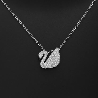 Swan Design Silver Pendant Necklace - Tweov Jewels
