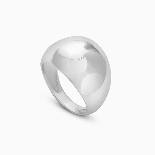Dome Design Silver Ring