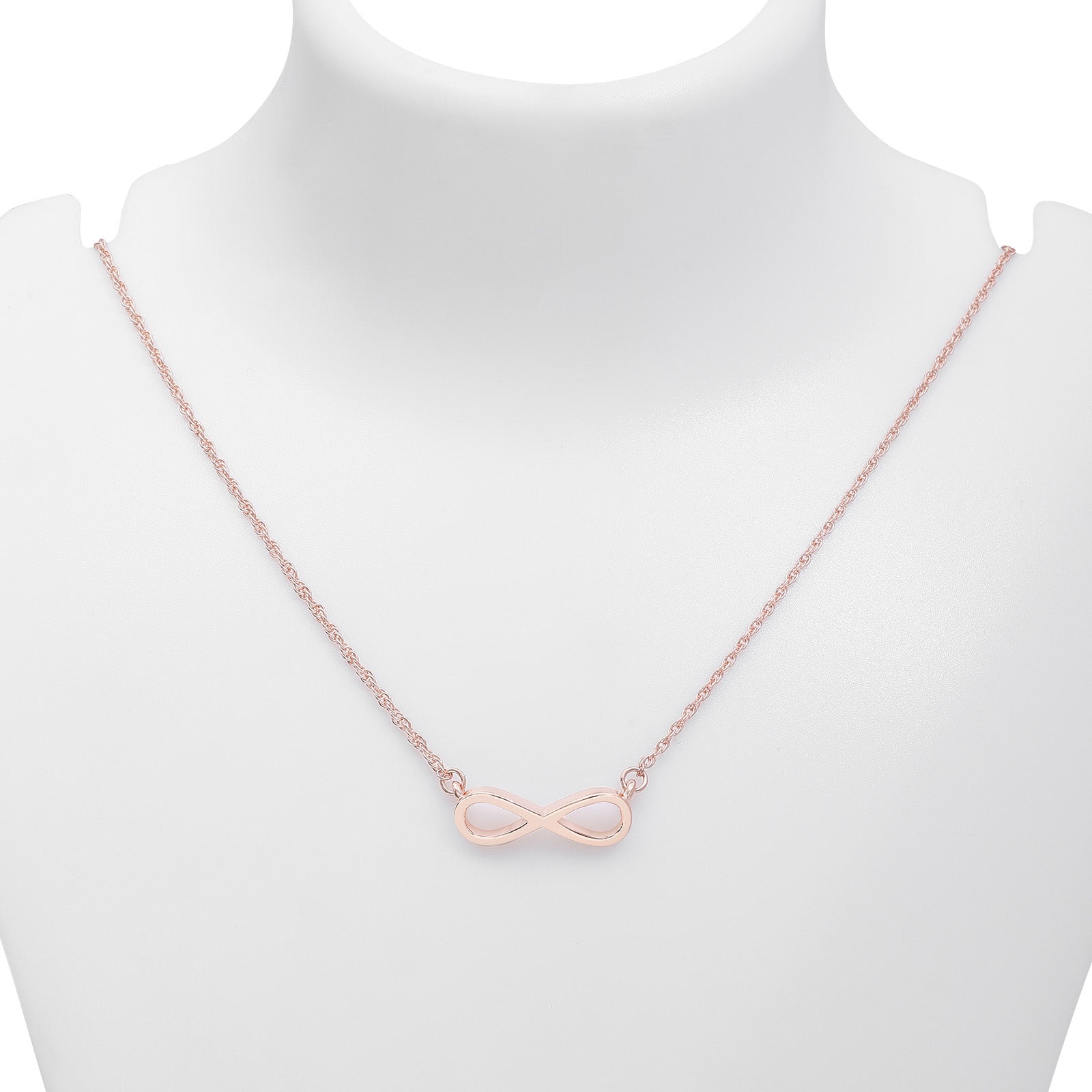 Pure Silver Pendant - Rose Gold Plated With Infinity Design - Tweov Jewels
