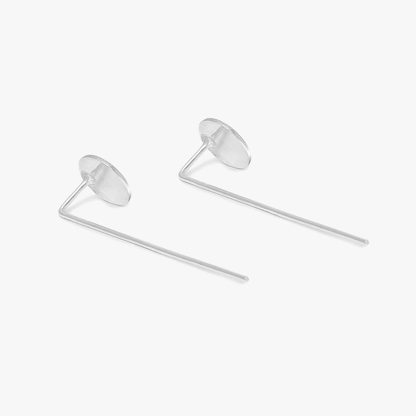 Long Solid Bar Silver Earrings - Tweov Jewels