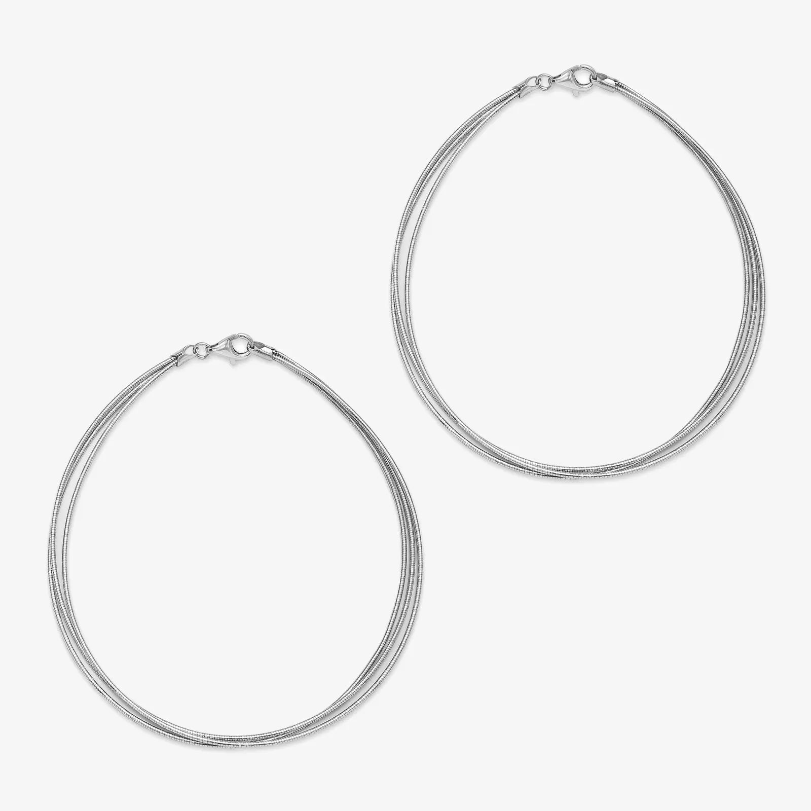 Classic Silver Triple Layer Chain Anklet