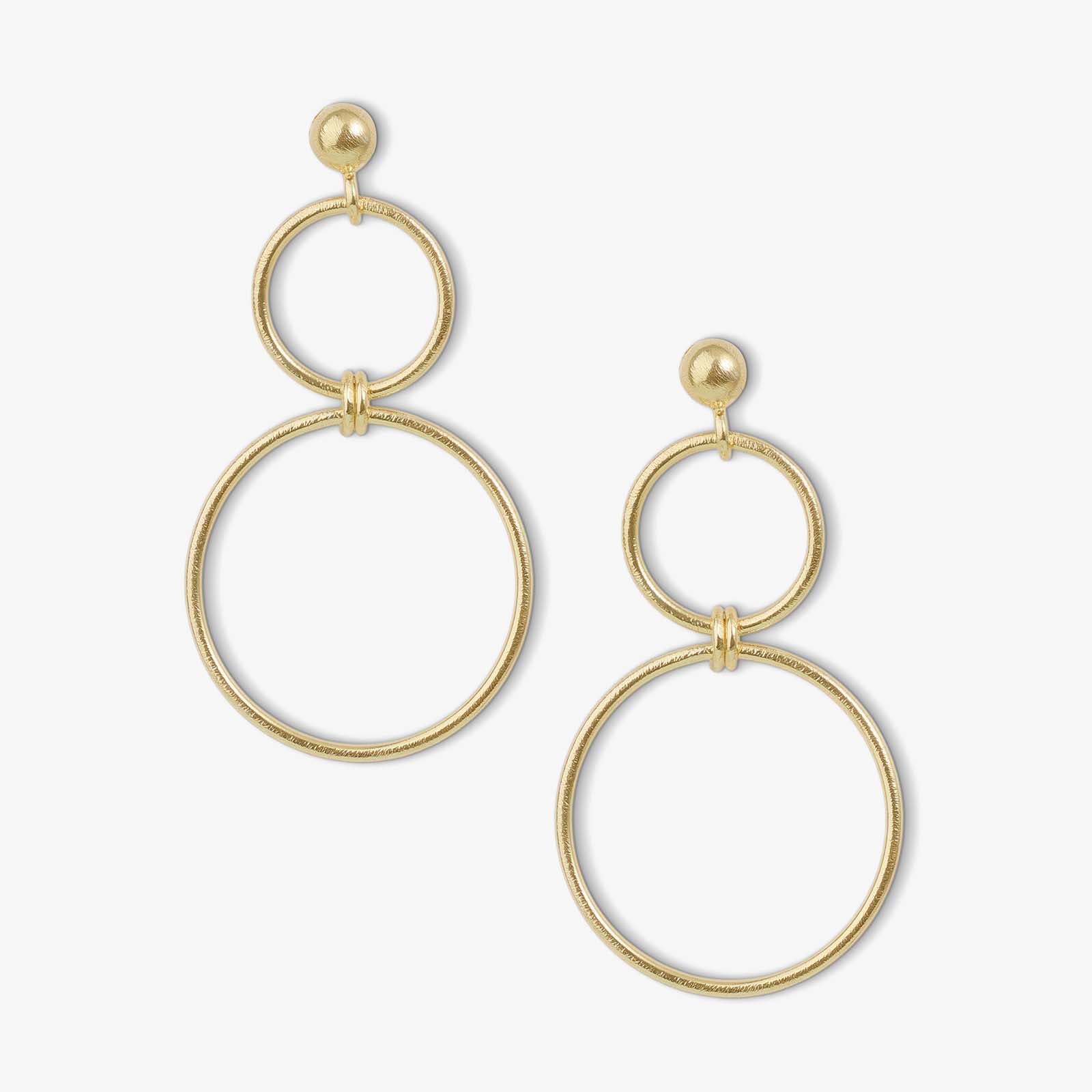 Pure Silver Earrings - Eternal Gold Plated Loop Design - Tweov Jewels