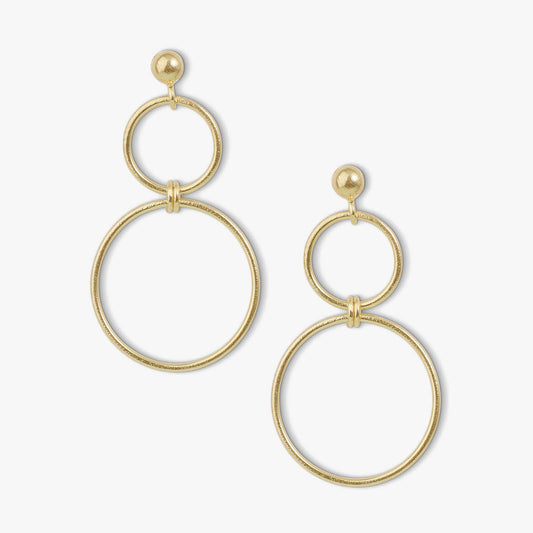 Pure Silver Earrings - Eternal Gold Plated Loop Design - Tweov Jewels