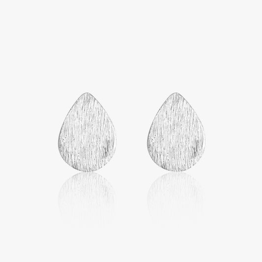 Drop Cut Silver Stud Earrings - Tweov Jewels