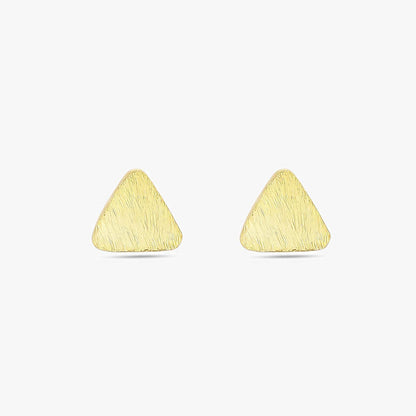Pure Silver Stud - Triangle Gold Plated Model - Tweov Jewels