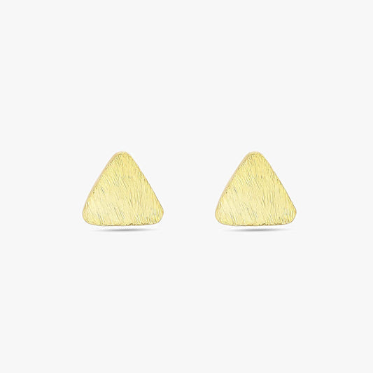 Pure Silver Stud - Triangle Gold Plated Model - Tweov Jewels