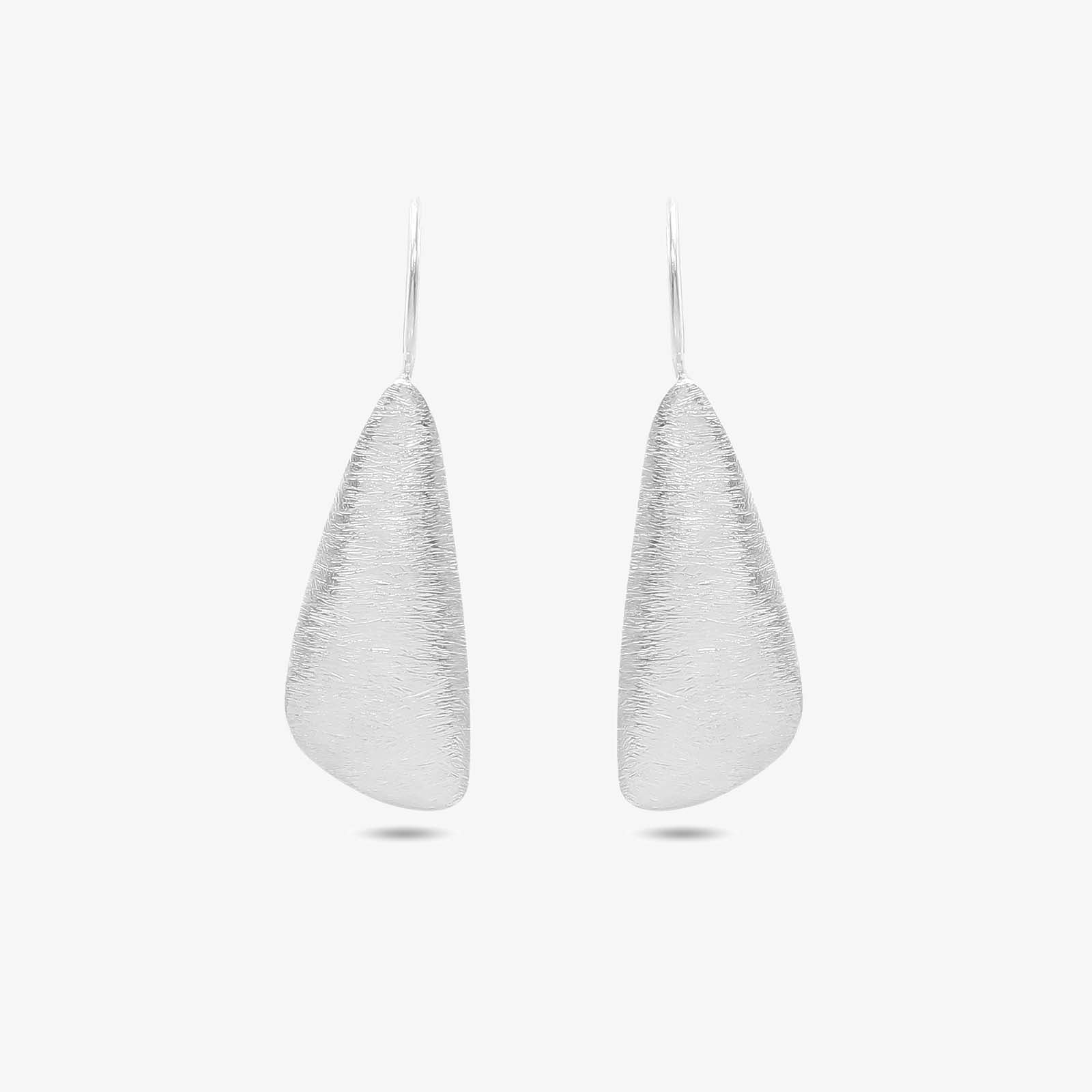 Feather Design Silver Drop Earrings - Tweov Jewels