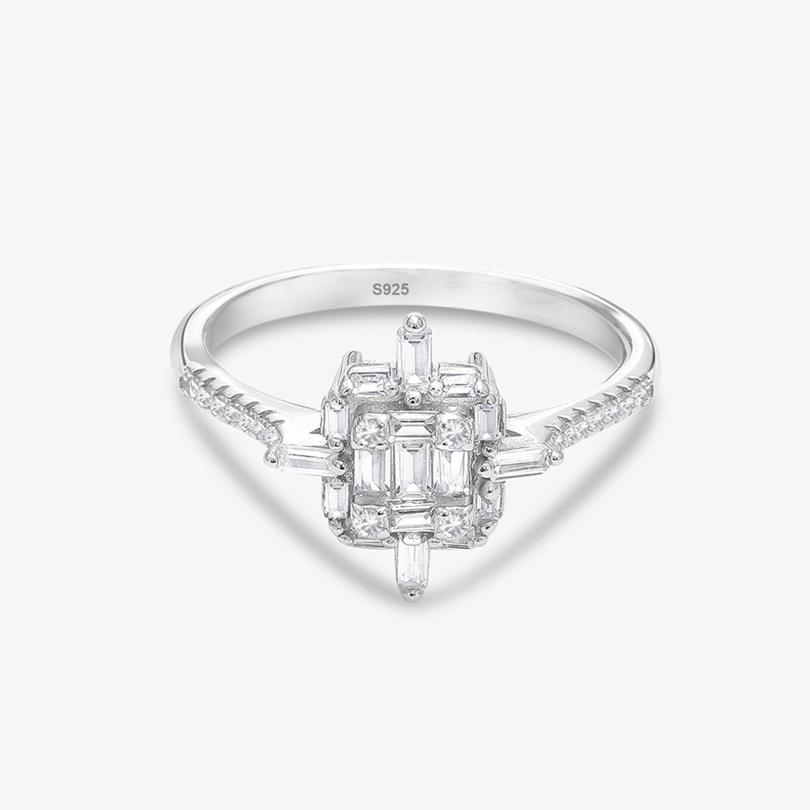 CZ Cocktail Halo Ring for Women - Tweov Jewels