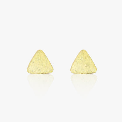 Gold-Plated Silver Triangle Stud Earrings