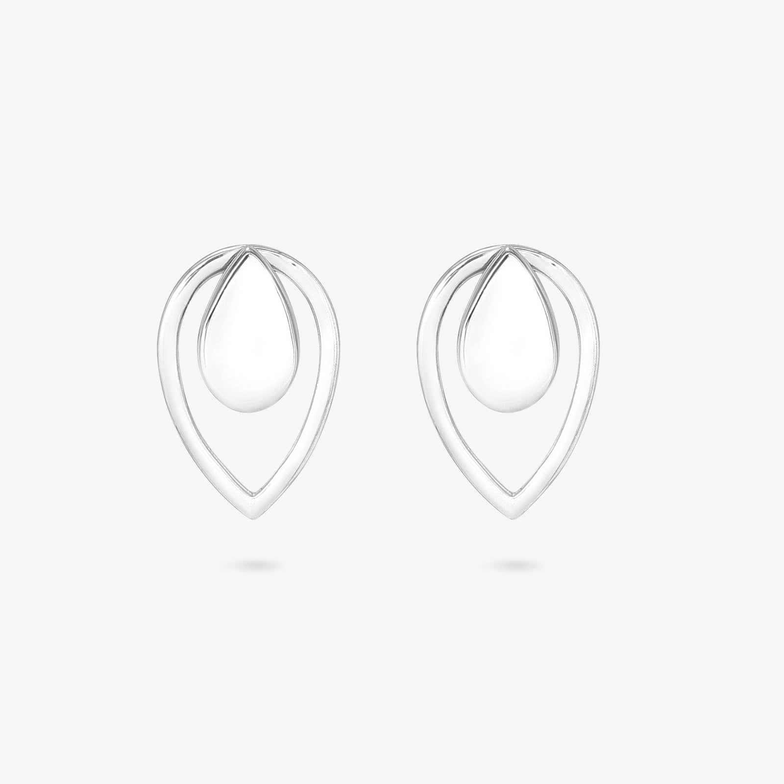 Pure 925 Sterling Silver Raindrop Stud Earrings for Women - Tweov Jewels
