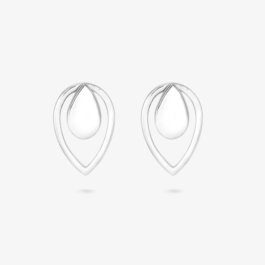 Pure 925 Sterling Silver Raindrop Stud Earrings for Women - Tweov Jewels