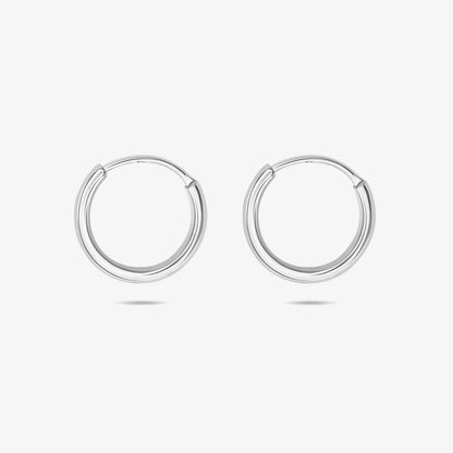 Heart Silver Hoop Earrings - Tweov Jewels