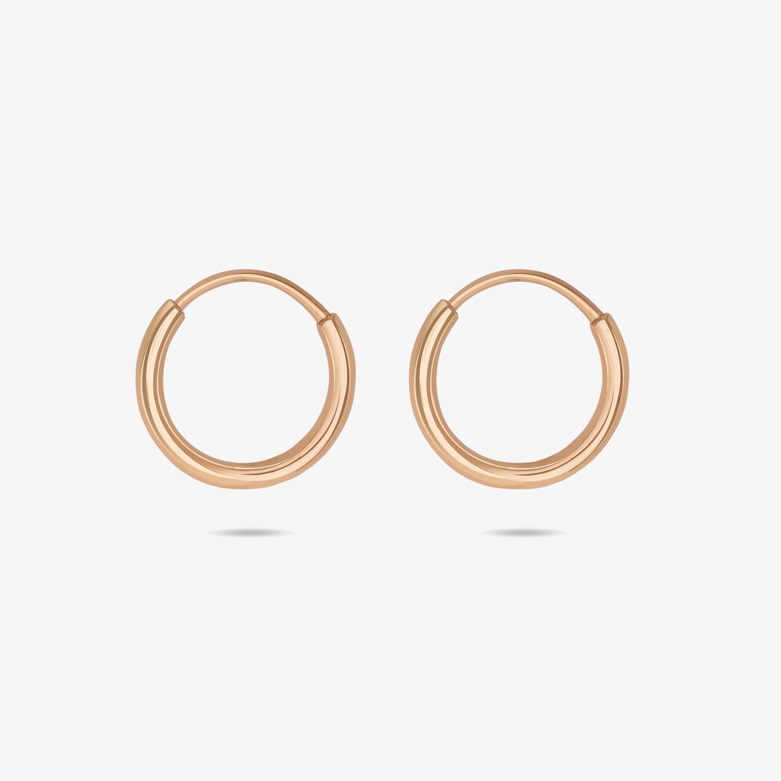 Rose Gold Heart Silver Hoop Earrings - Tweov Jewels