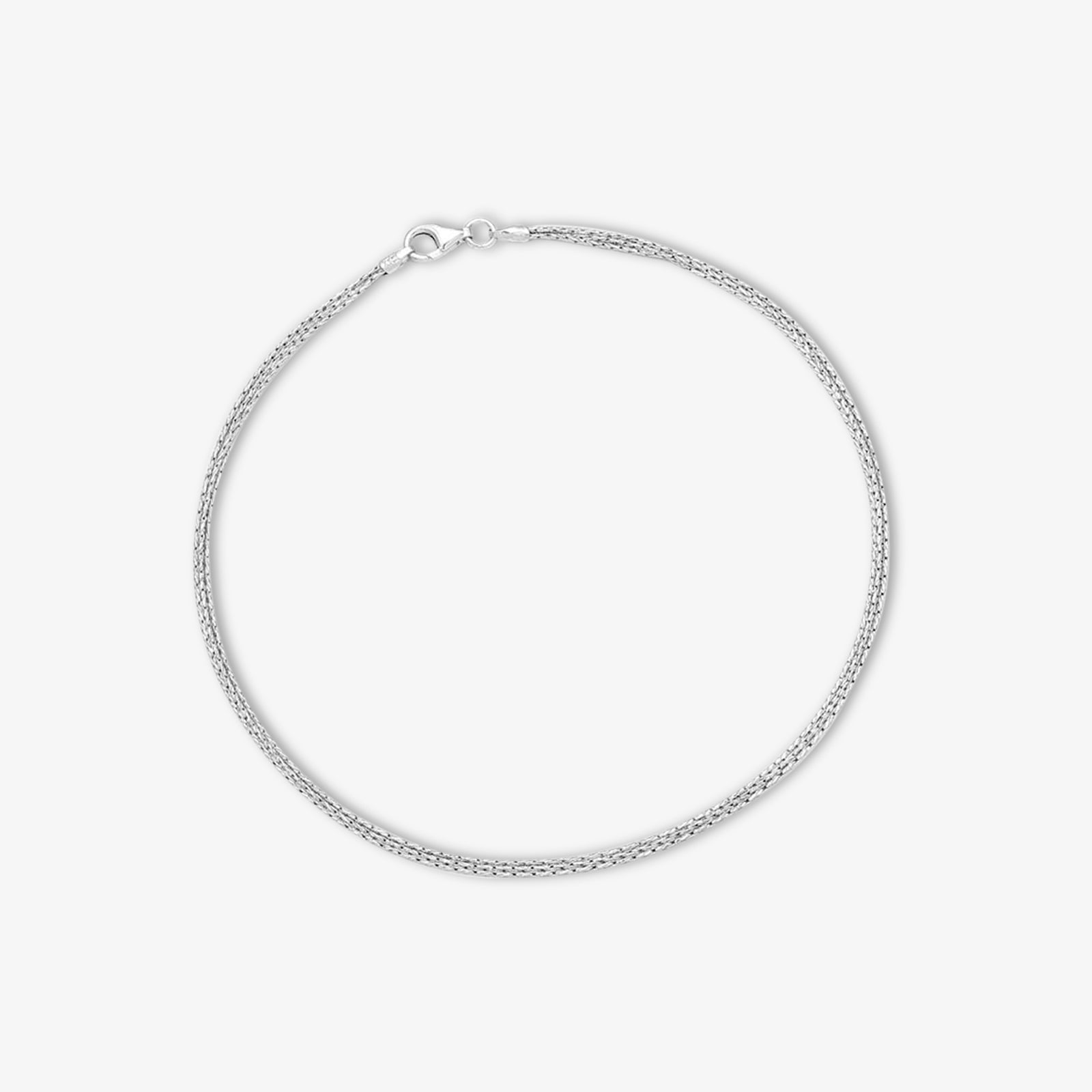 Triple Layer Snake Silver Chain Anklet - Tweov Jewels