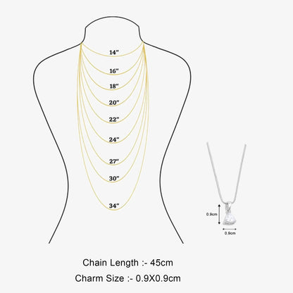 CZ Trillion Cut Pendant Chain for Women