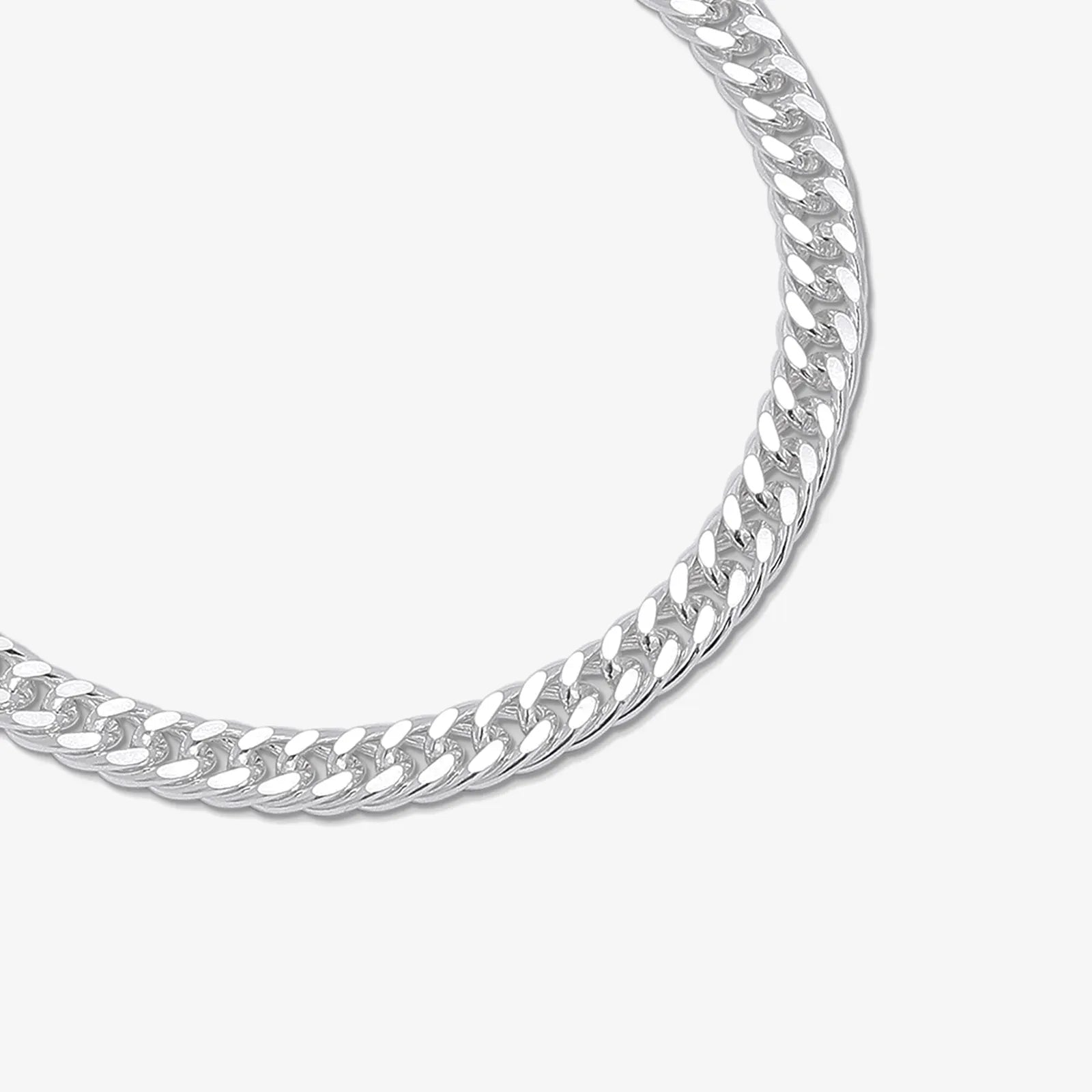 Slim Curb Link Silver Bracelet - Tweov Jewels