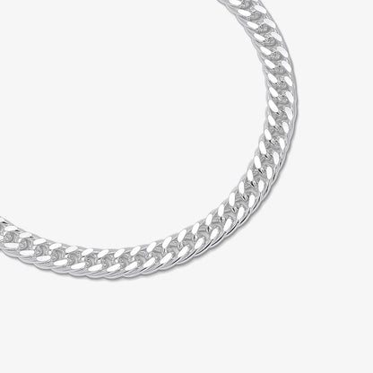 Slim Curb Link Silver Bracelet - Tweov Jewels