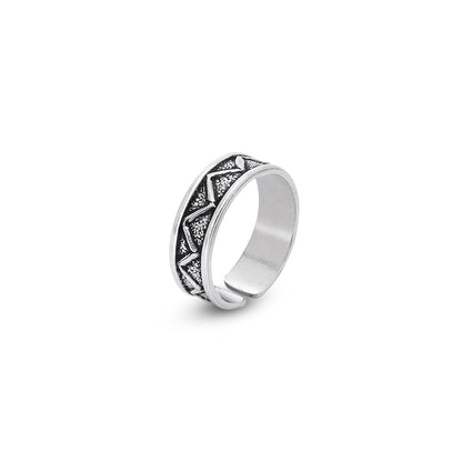 Pure Silver Toe Ring - Eternal Zig Zag Waves - Tweov Jewels