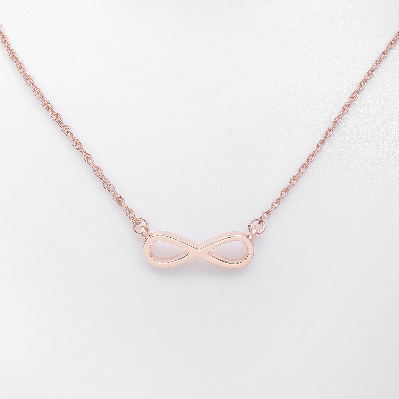 Pure Silver Pendant - Rose Gold Plated With Infinity Design - Tweov Jewels