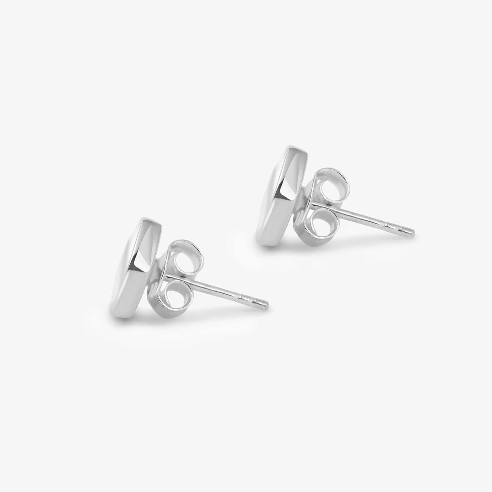 Pure Silver Stud - Hexa Glossy Finish - Tweov Jewels