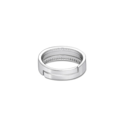 CZ Mosaic Couple Rings For Men & Women – 925 Sterling Silver Rhodium Plated