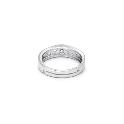 Shard Texture Couple Rings for Men & Women – 925 Sterling Silver Rhodium Plated