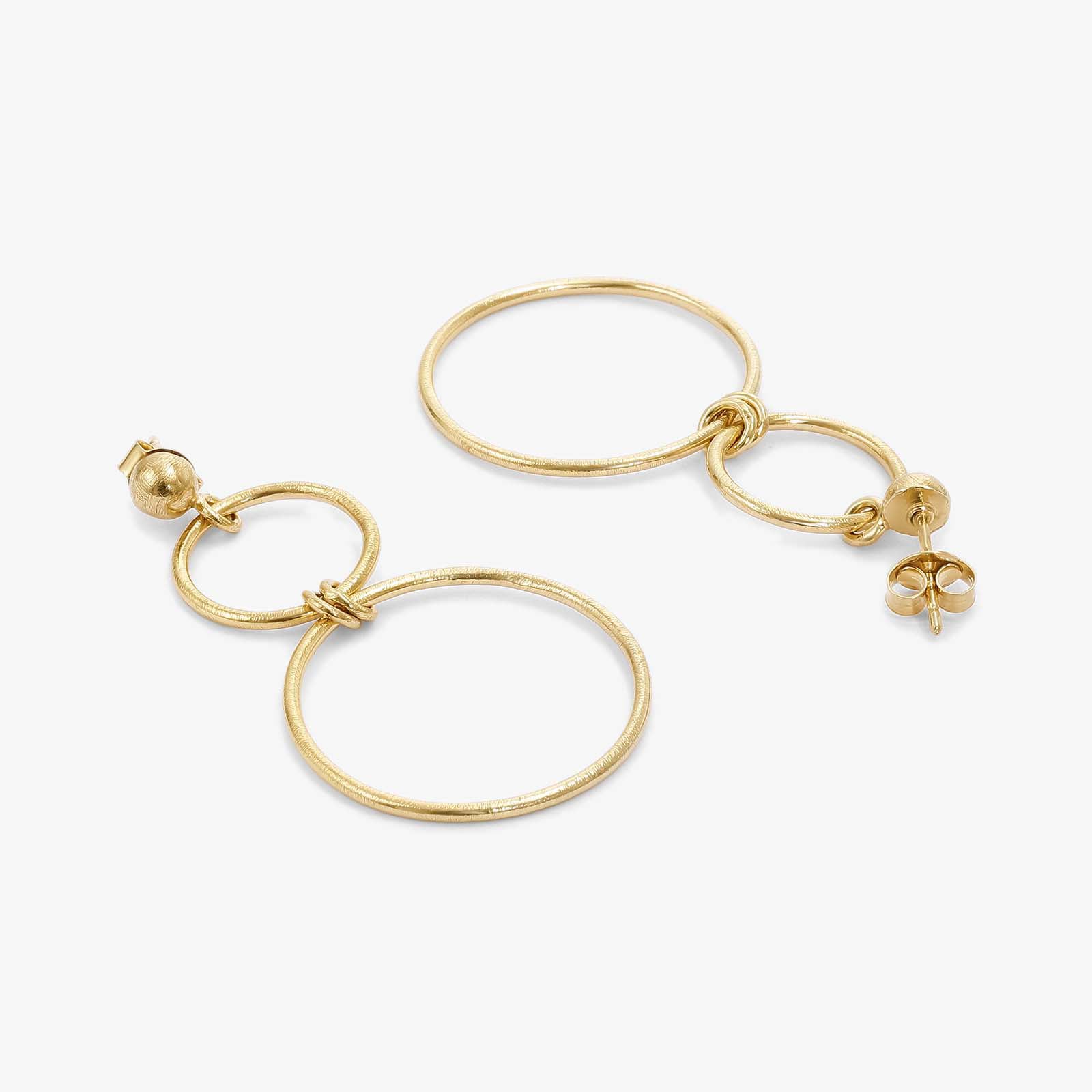 Pure Silver Earrings - Eternal Gold Plated Loop Design - Tweov Jewels