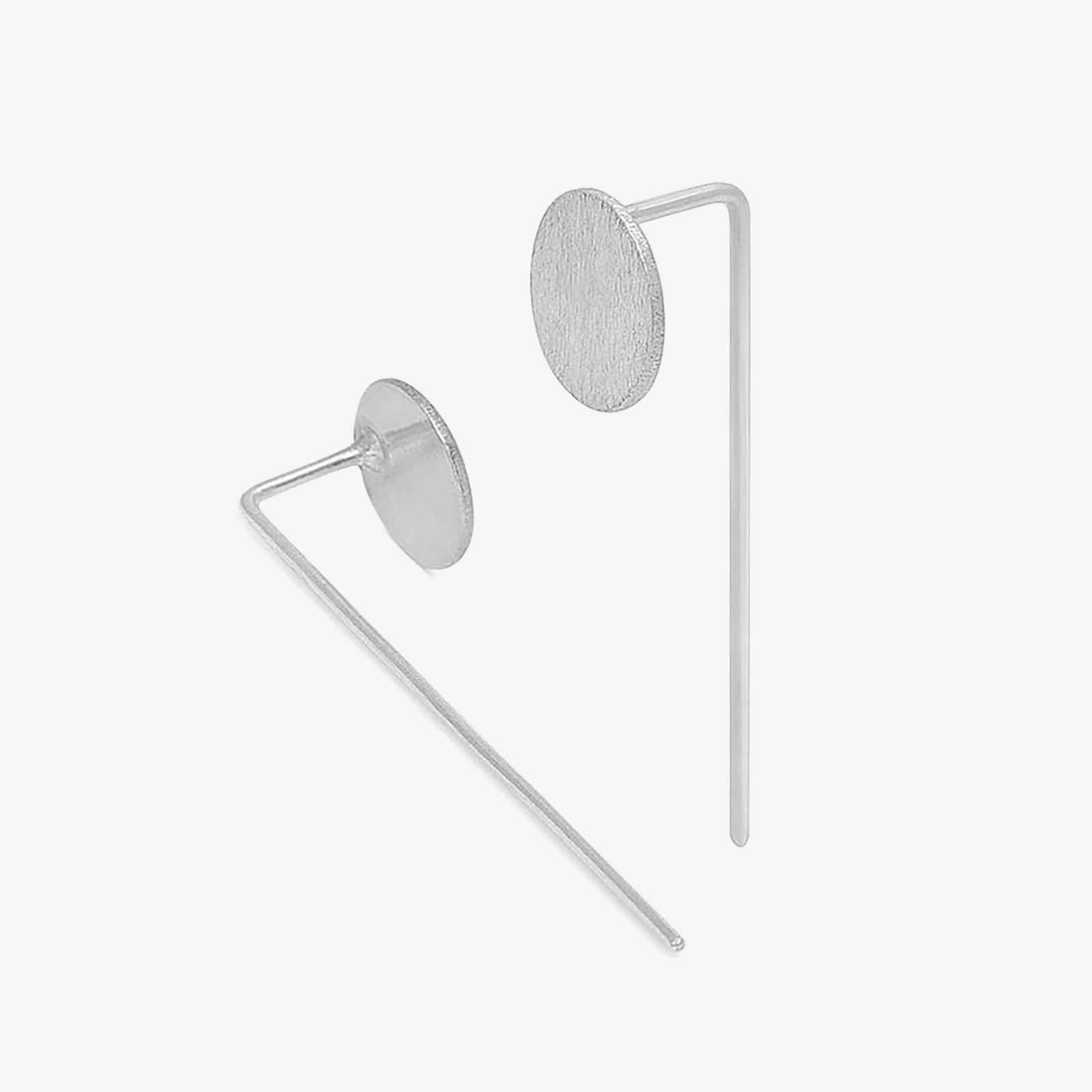 Long Solid Bar Silver Earrings - Tweov Jewels