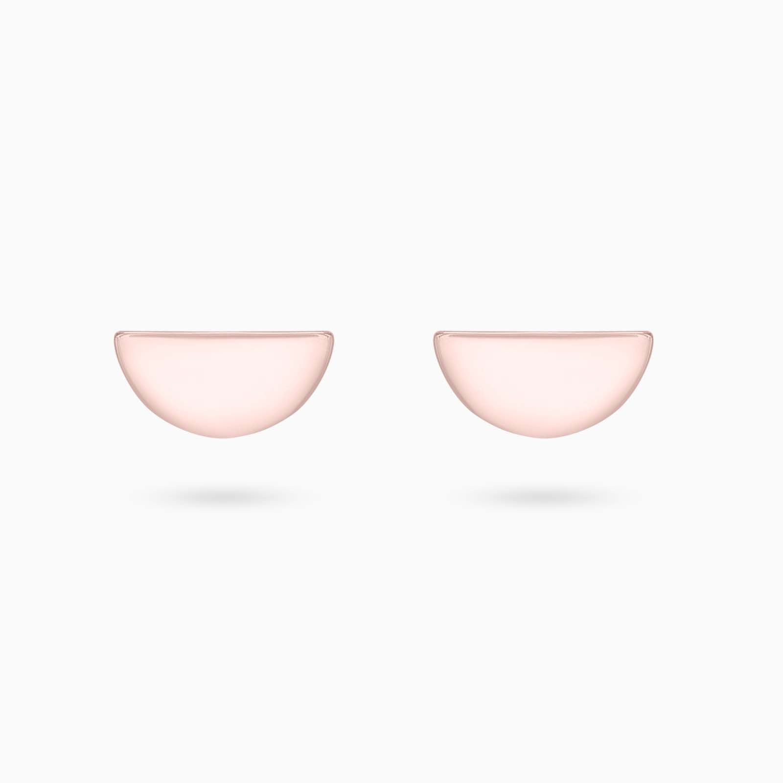 Pure Silver Earrings - 3 in 1 Rose Gold Dome Shaped Stud - Tweov Jewels