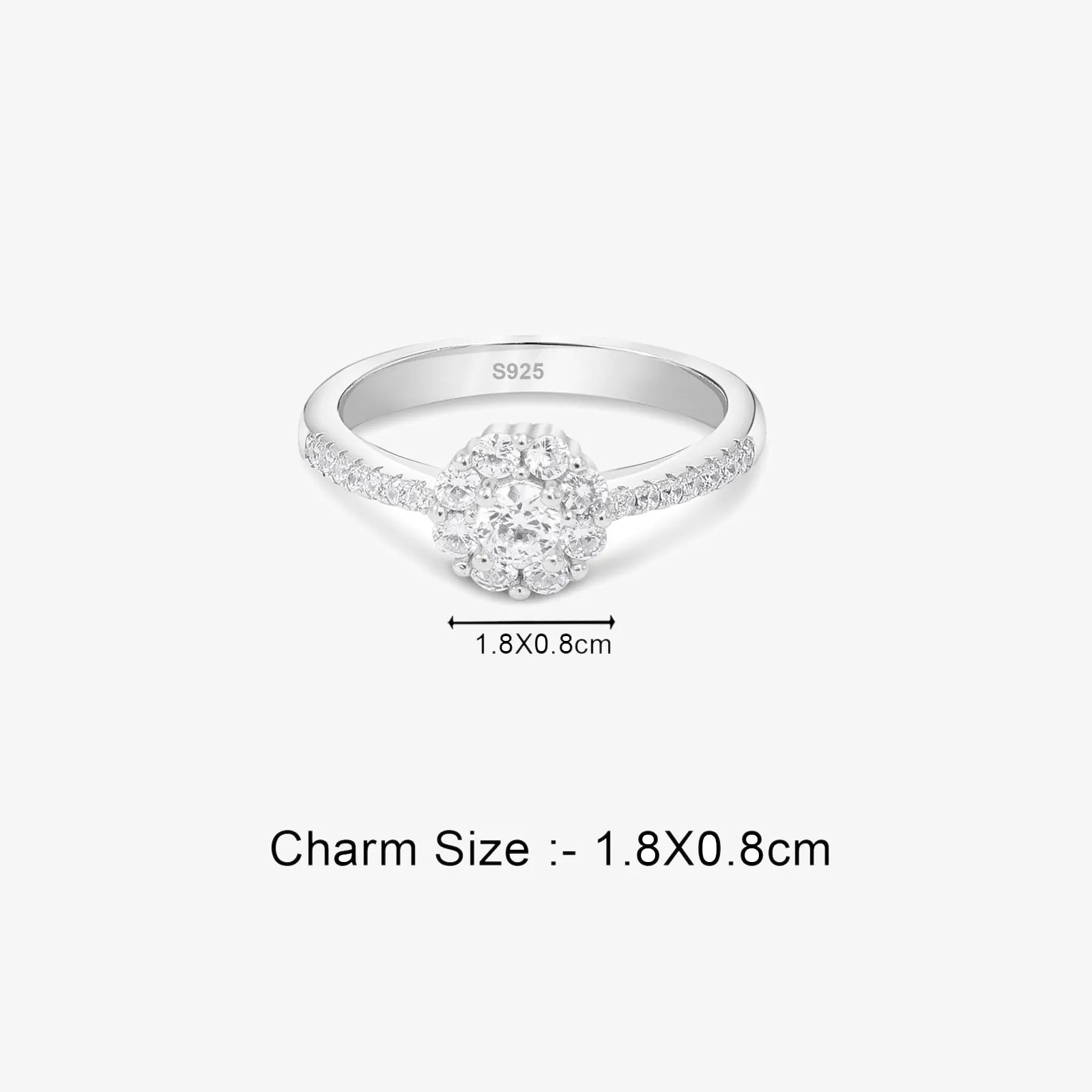 CZ Petite Halo Ring for Women